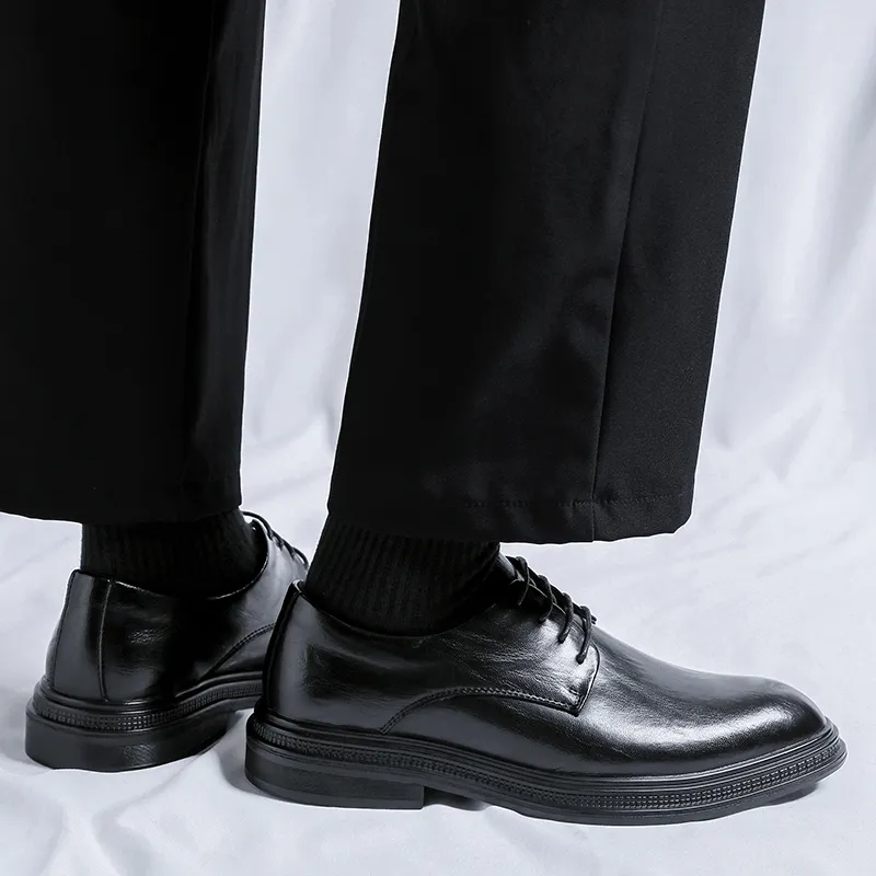 SHUPATE Dress Shoes Men Low Top Black-8