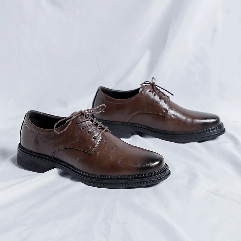 SHUPATE Dress Shoes Men Low Top Black/Brown-31