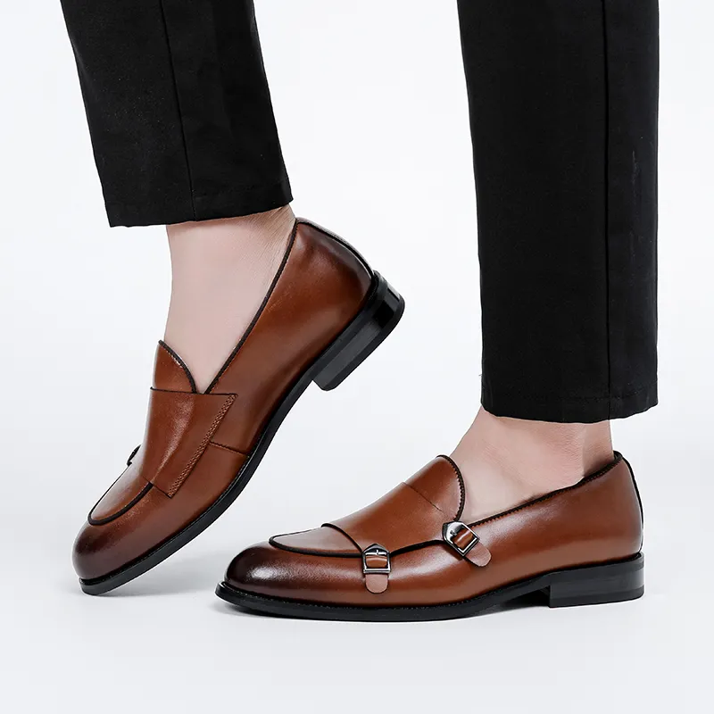SHUPATE Loafers Men Black/Brown-8