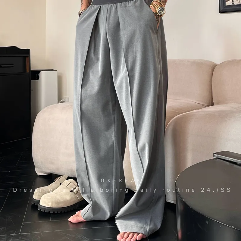 OX FREAK Casual Pants Unisex Gray-3