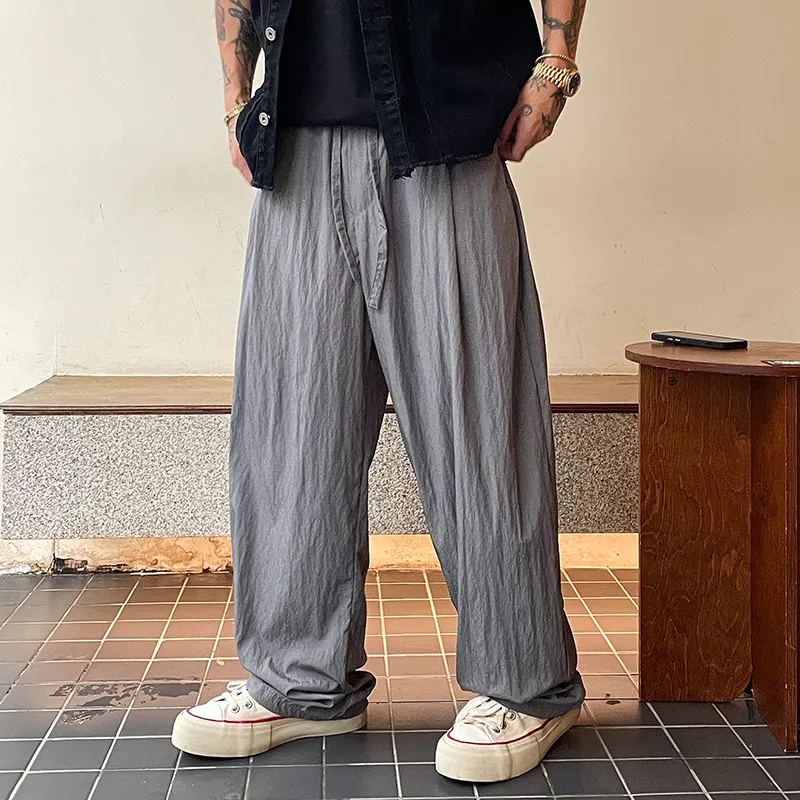 OX FREAK Elastic Casual Pants Men's Gray-2