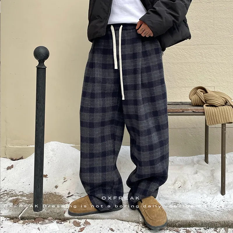 OX FREAK FW24 Casual Pants Unisex Blue Gray-2