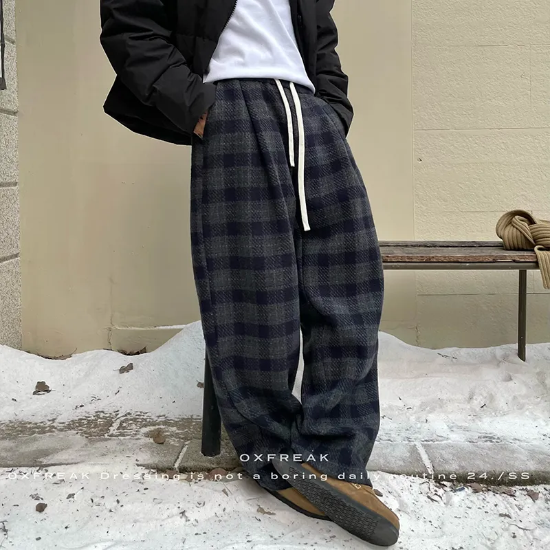 OX FREAK FW24 Casual Pants Unisex Blue Gray-4