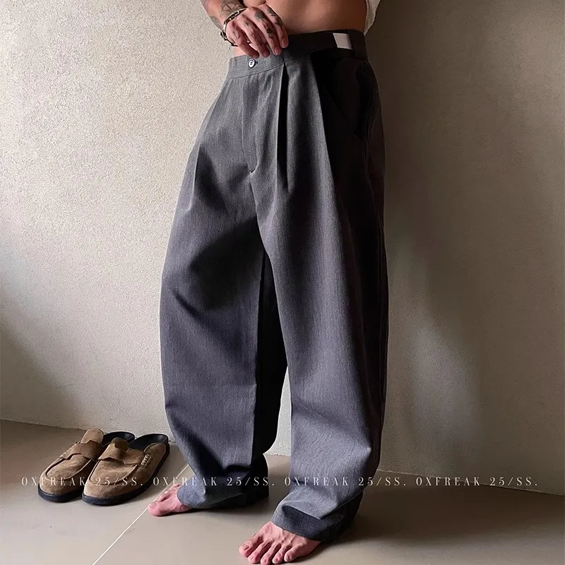 OX FREAK Casual Pants Unisex Gray-2