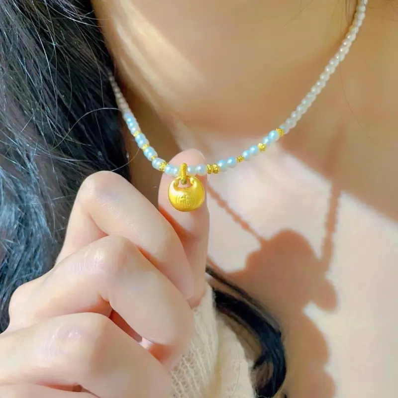 Ruinuo Pearl Necklaces Women's-3