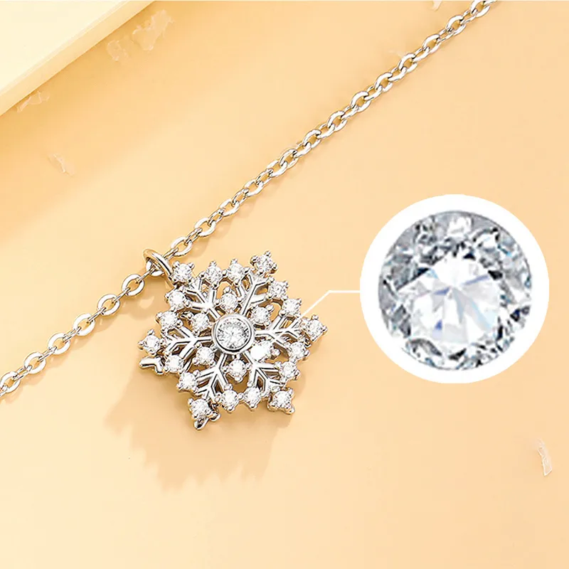 CHIEMOT S925 Silver Collarbone Chain Women's-2