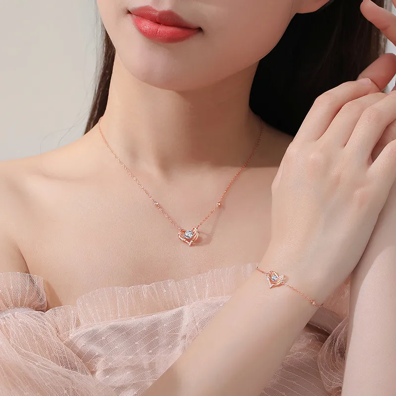 CHIEMOT S925 Silver Collarbone Chain Women's-2