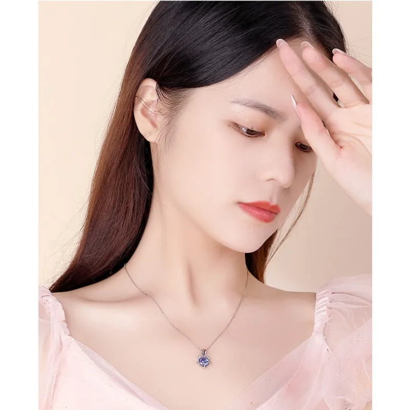 CHIEMOT S925 Silver Collarbone Chain Women's-3