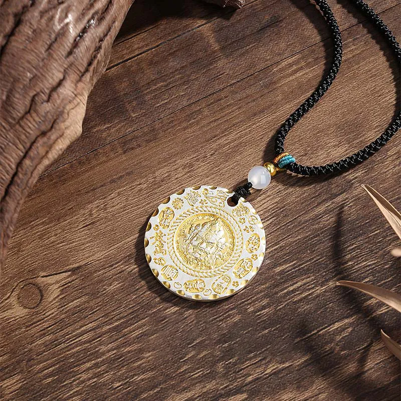 CHIEMOT S999 Fine Silver Sterling Silver Necklaces Unisex Silver/Yellow-2