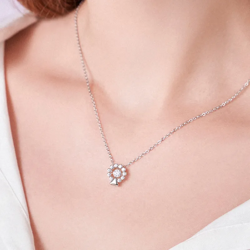CHIEMOT S925 Silver Collarbone Chain Women's-4