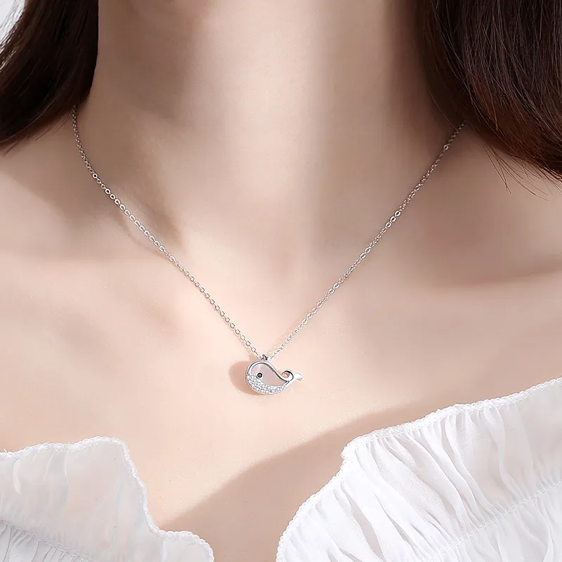 CHIEMOT S925 Silver Collarbone Chain Women's-4