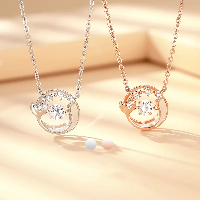 CHIEMOT S925 Silver Collarbone Chain Women's-1