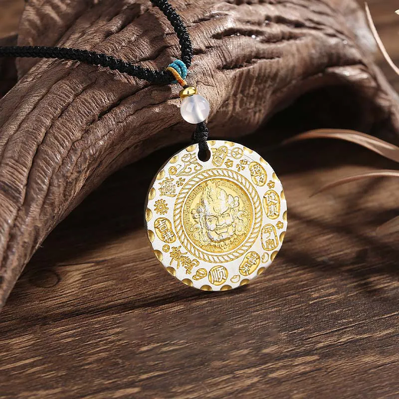 CHIEMOT S999 Fine Silver Sterling Silver Necklaces Unisex Silver/Yellow-3