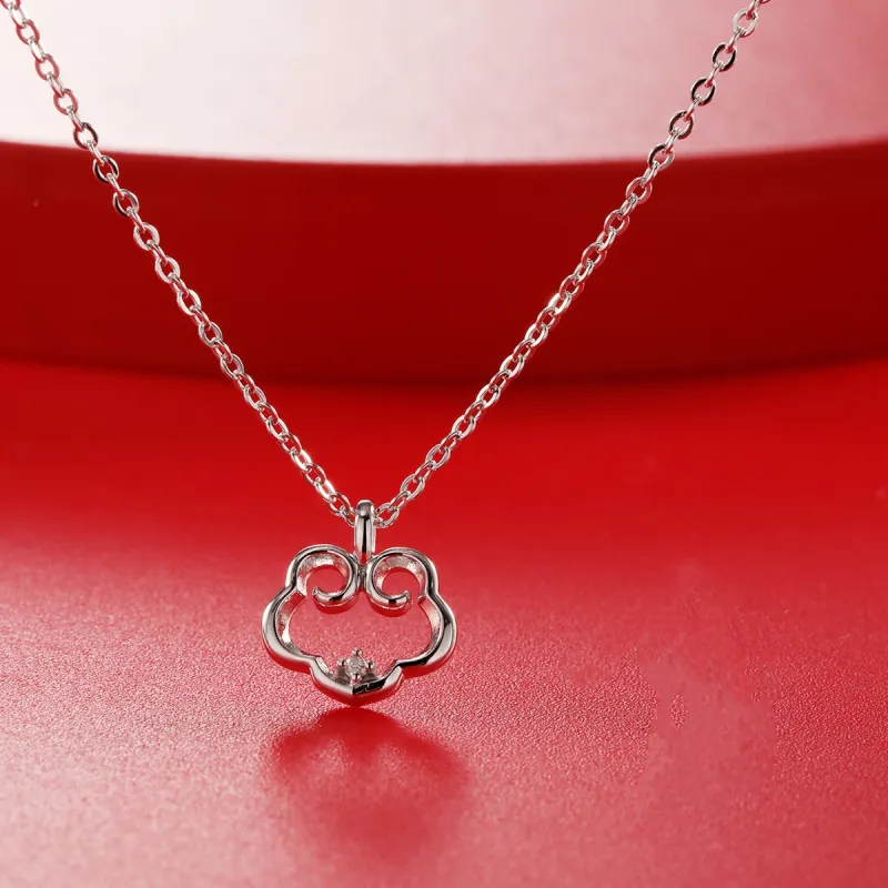 CHIEMOT S925 Silver Collarbone Chain Women's-1