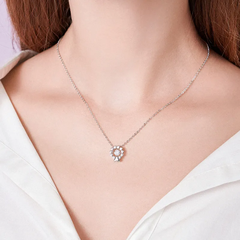 CHIEMOT S925 Silver Collarbone Chain Women's-6