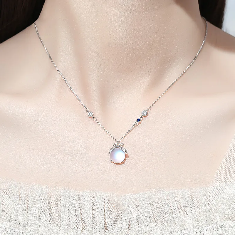 CHIEMOT S925 Silver Collarbone Chain Women's-4