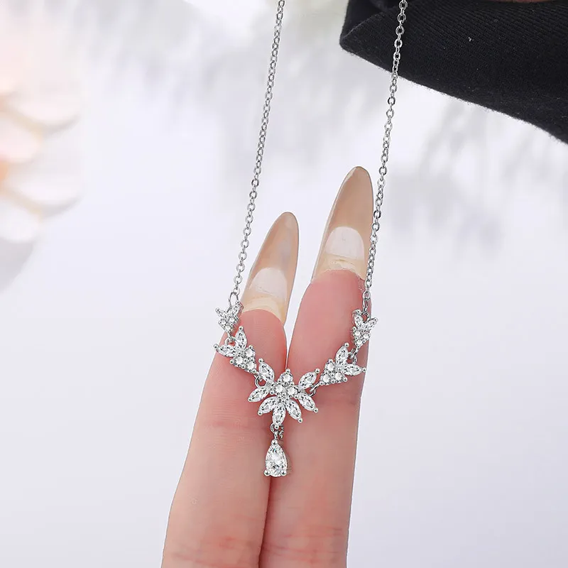 CHIEMOT Zircon Necklaces Women's-1