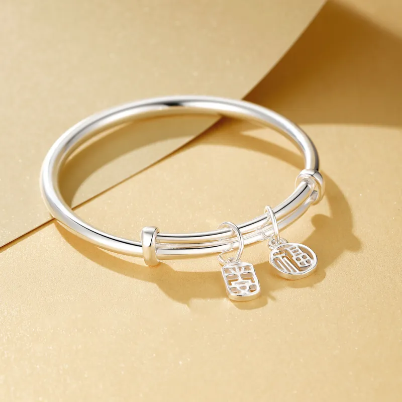 CHIEMOT S999 Fine Silver Bangles Unisex-3