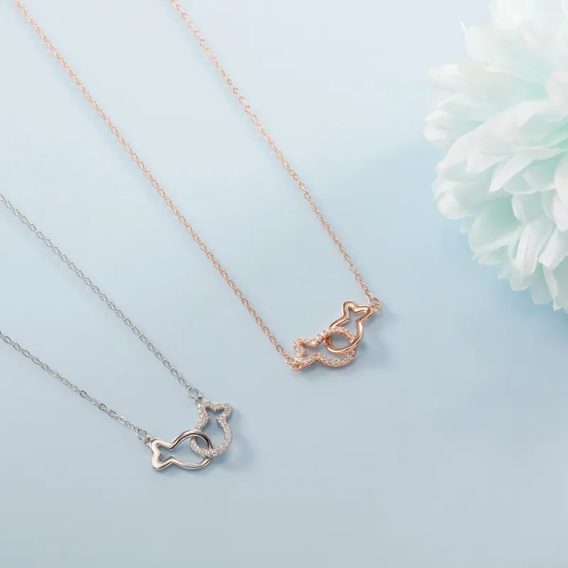 CHIEMOT S925 Silver Collarbone Chain Women's-2