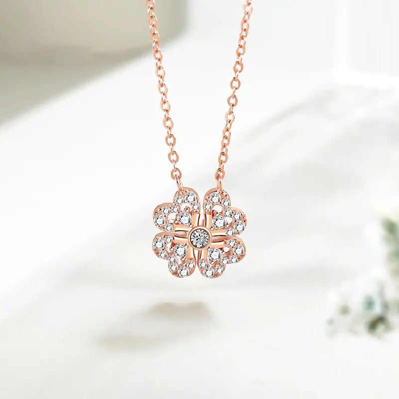 CHIEMOT S925 Silver Collarbone Chain Necklace Women's-4