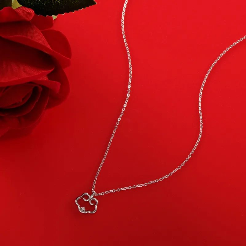 CHIEMOT S925 Silver Collarbone Chain Women's-4
