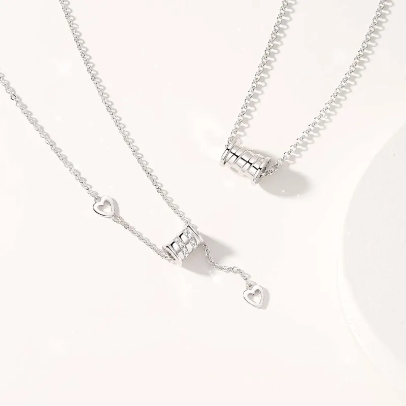 CHIEMOT S925 Silver Collarbone Chain Unisex-2