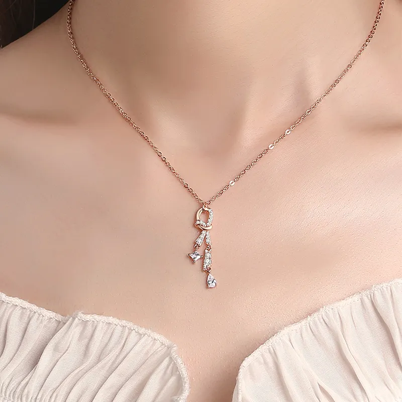 CHIEMOT S925 Silver Collarbone Chain Women's-1