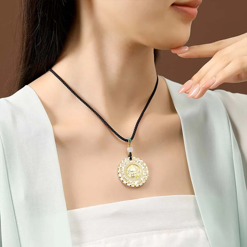 CHIEMOT S999 Fine Silver Sterling Silver Necklaces Unisex Silver/Yellow-1
