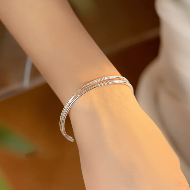 CHIEMOT S999 Fine Silver Bangles Women's-3