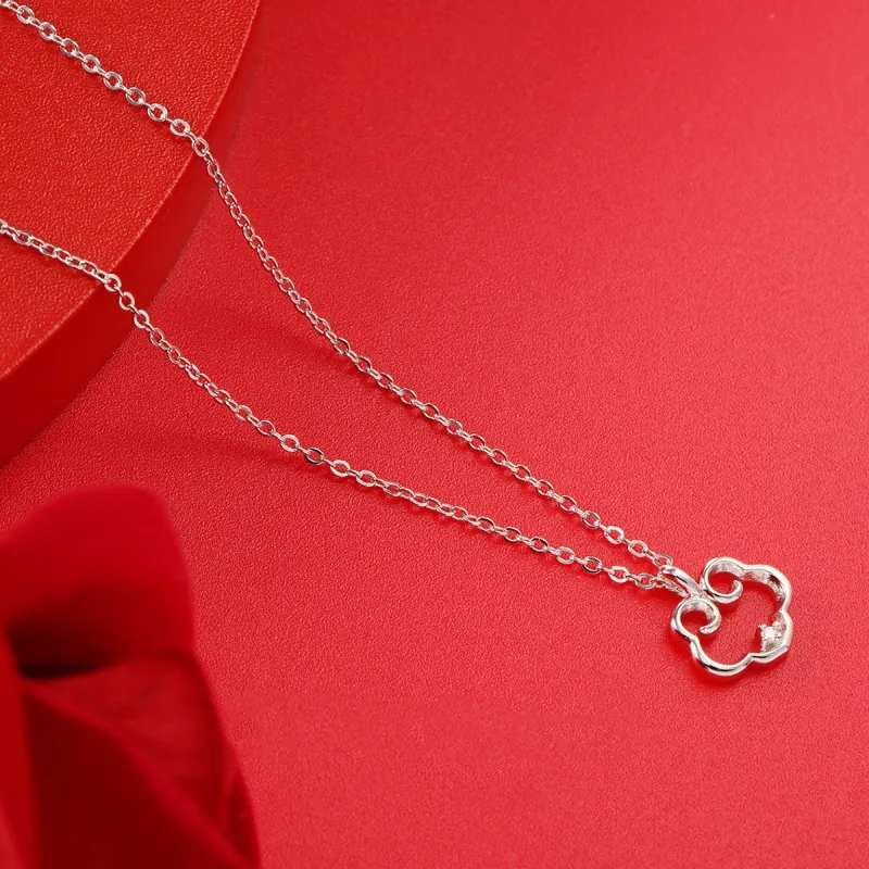 CHIEMOT S925 Silver Collarbone Chain Women's-2