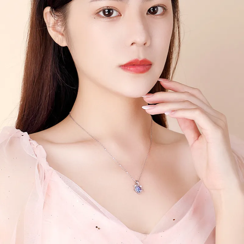 CHIEMOT S925 Silver Collarbone Chain Women's-4