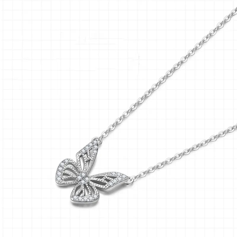 CHIEMOT S925 Silver Collarbone Chain Women's-4