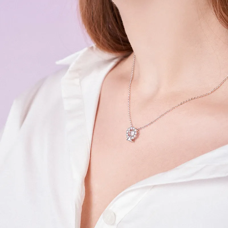 CHIEMOT S925 Silver Collarbone Chain Women's-5