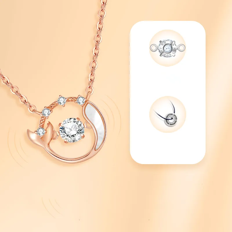CHIEMOT S925 Silver Collarbone Chain Women's-4