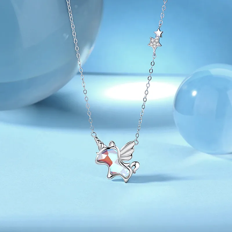CHIEMOT S925 Silver Collarbone Chain Women's-3