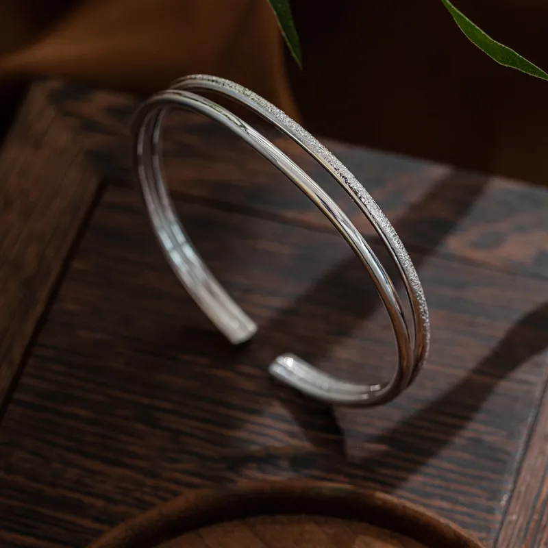 CHIEMOT S999 Fine Silver Bangles Women's-2