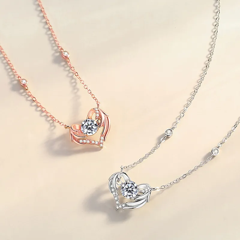 CHIEMOT S925 Silver Collarbone Chain Women's-4