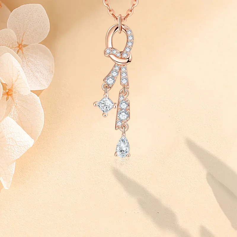 CHIEMOT S925 Silver Collarbone Chain Women's-3