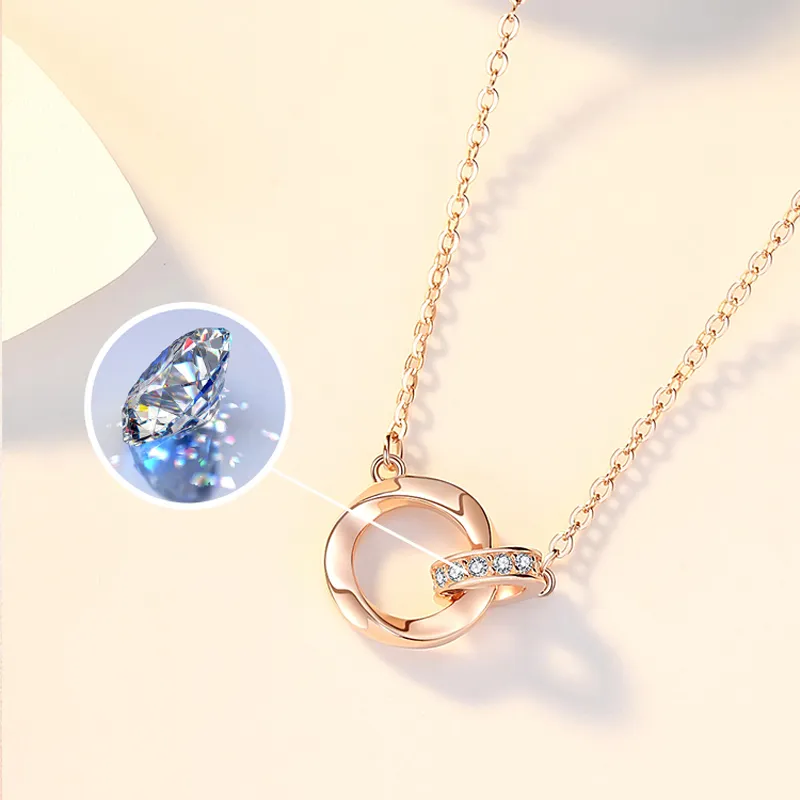 CHIEMOT S925 Silver Collarbone Chain Unisex-2