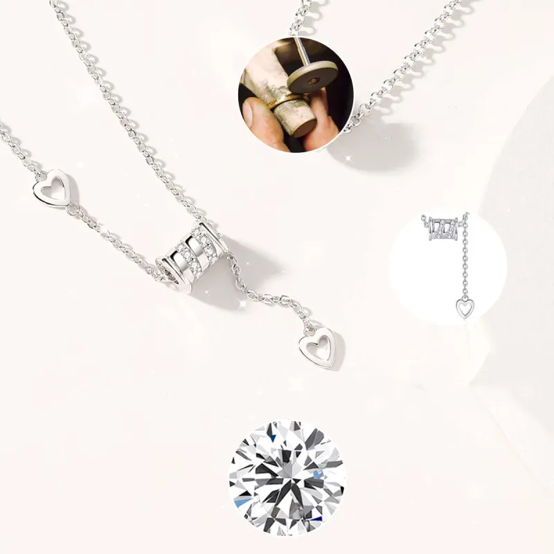 CHIEMOT S925 Silver Collarbone Chain Unisex-3