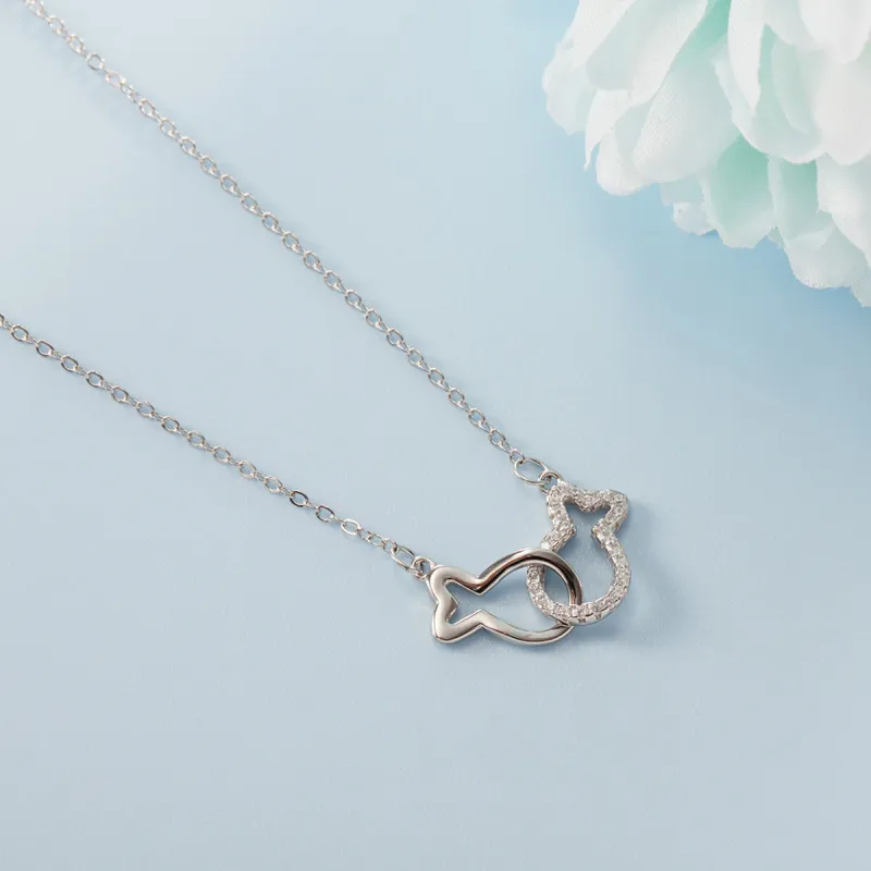 CHIEMOT S925 Silver Collarbone Chain Women's-4