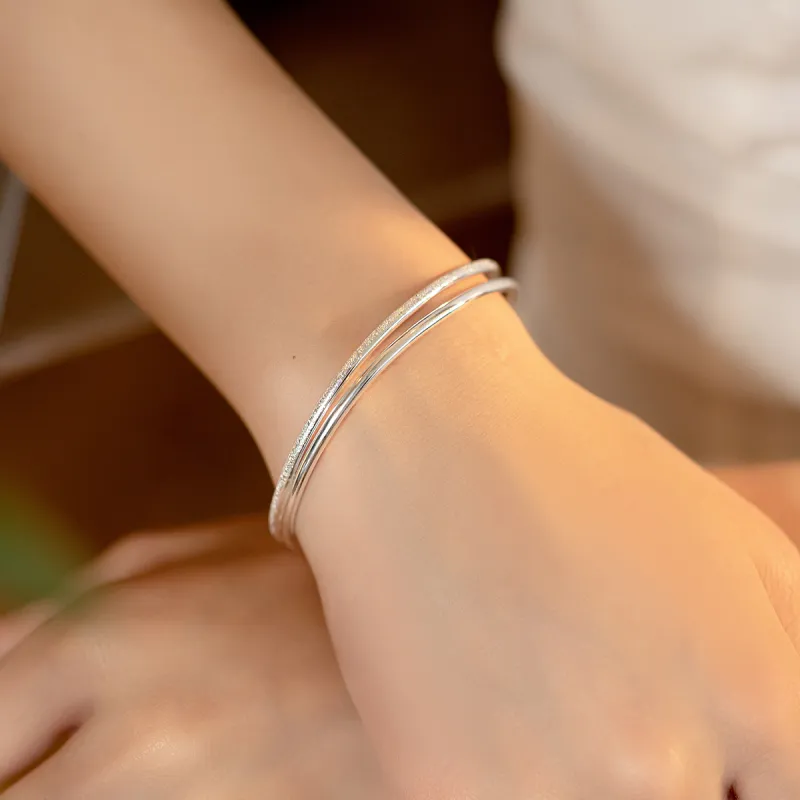 CHIEMOT S999 Fine Silver Bangles Women's-4