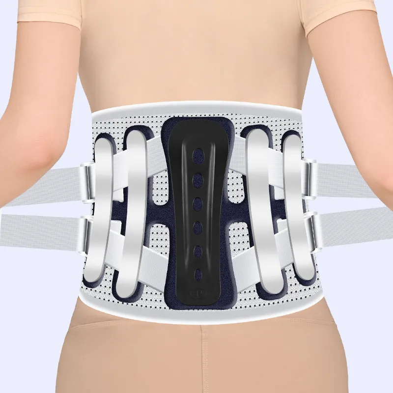 UMA Back Support Braces Breathable Protective Self Heating Compression Silver Black Unisex-4