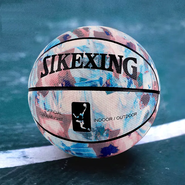 UMA PU Basketball Ink Wash Style Vibrant Color Regular Size 7 Ball Training Unisex-1