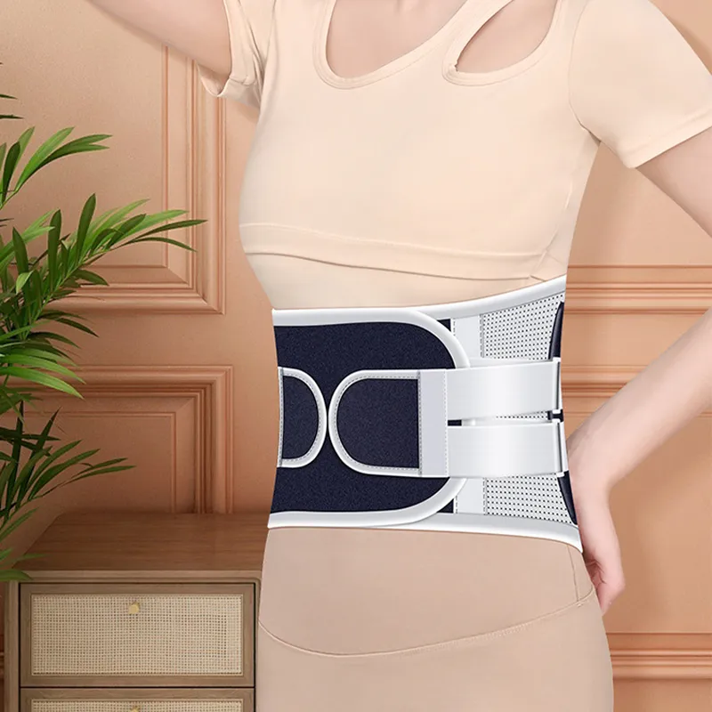 UMA Back Support Braces Breathable Protective Self Heating Compression Silver Black Unisex-5