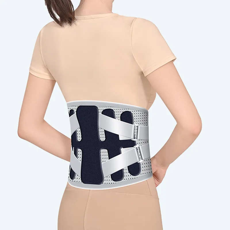 UMA Back Support Braces Breathable Protective Self Heating Compression Silver Black Unisex-7