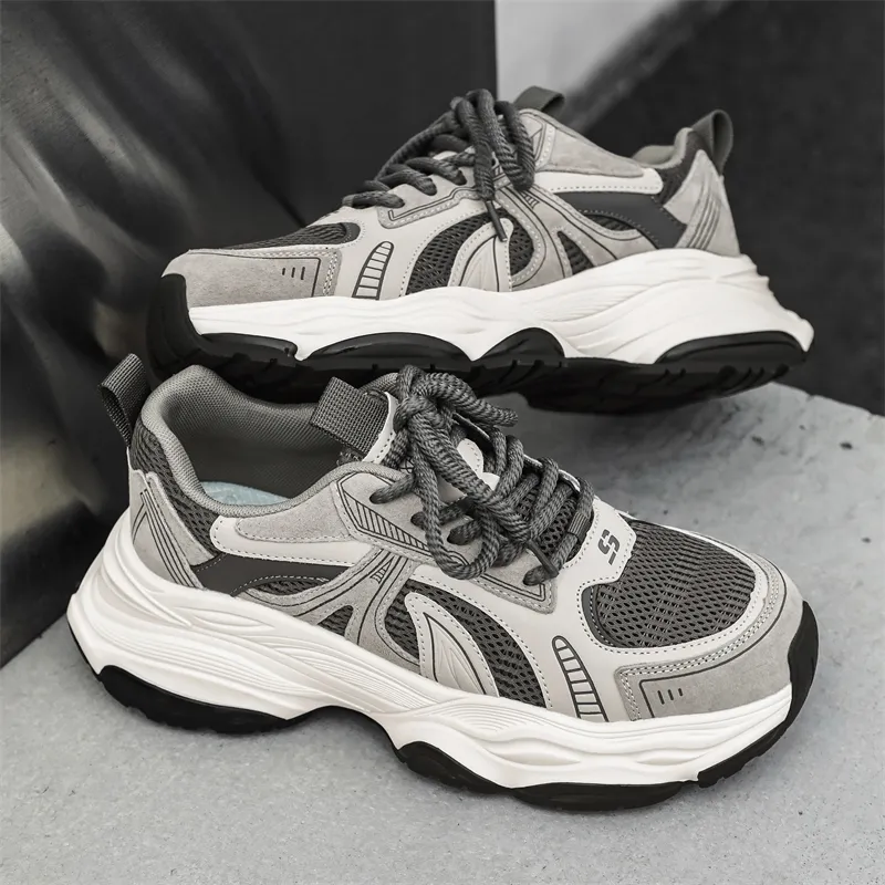 ABCIU Abrasion Resistant, Breathable, Lightweight Low Top Chunky Sneakers Men's-4