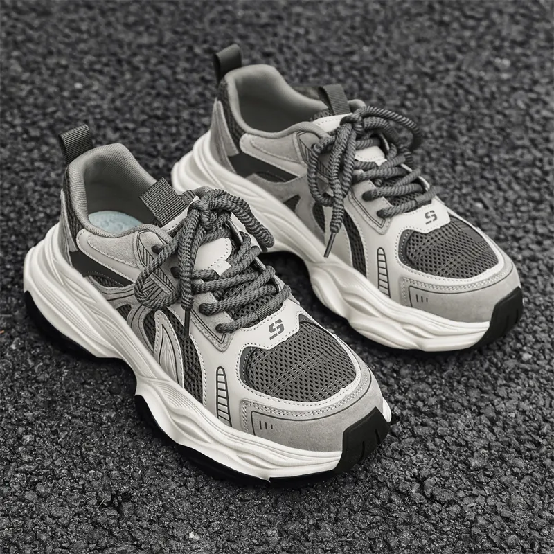 ABCIU Abrasion Resistant, Breathable, Lightweight Low Top Chunky Sneakers Men's-3