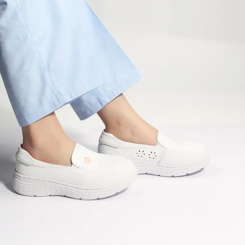 Cherry Blossoms Loafers Women's White-6