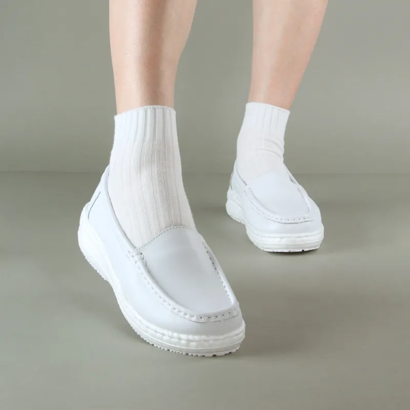 Cherry Blossoms Loafers Women's White-5